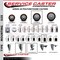 Service Caster 4'' Maroon Poly Swivel 1-5/8'' Expanding Stem Caster with Brake SCC-EX20S414-PPUB-MRN-TLB-158 - alternate 3